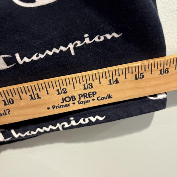 Champion Shorts Mens 2XLT Navy Blue All Over Print Logo Athletic Big Tall - Picture 9 of 13